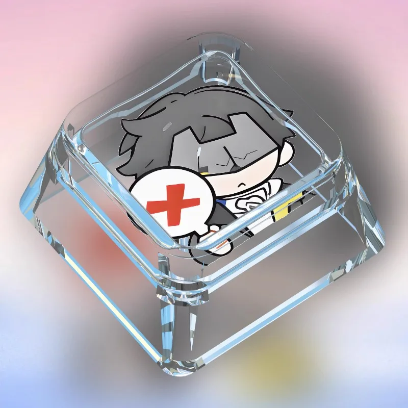 New Arknights: Endfield Anime Artisan Point Keycap Cute Cartoon Transparent Personalized Gaming Mechanical Keyboard Keycap Gift