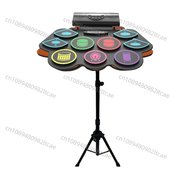 Portable Hand Roll Electronic Drum Set Drum Holder Children's Home Beginner Percussion Board Foldable Bracket