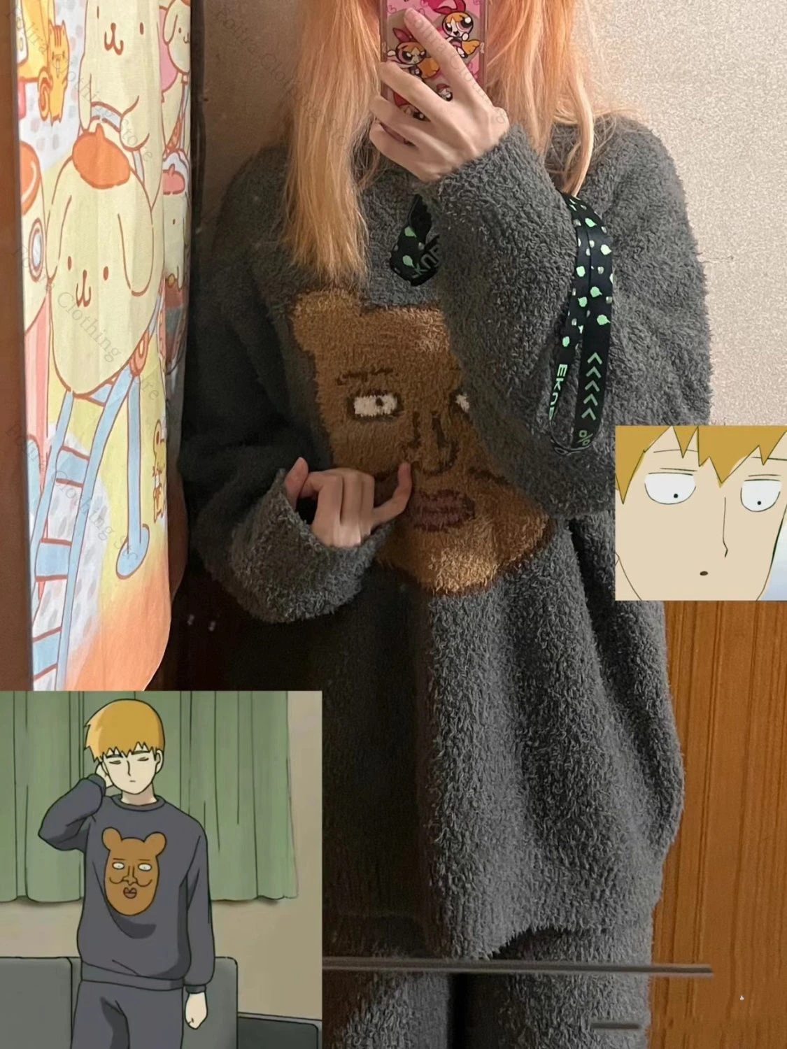 Disfraz de Anime Reigen Arataka, ropa de dormir divertida, conjuntos de pijamas para mujer, pijamas para mujer, ropa de dormir cálida para interiores para invierno, ropa para el hogar