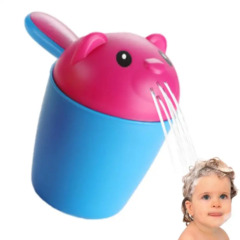 Baby Rinse Cup Cute Bath Water Pourer Waterfall Bath Rinser With Ergonomic Handle Shampoo Scoops Sprinkler Bath Water Bailer Bab