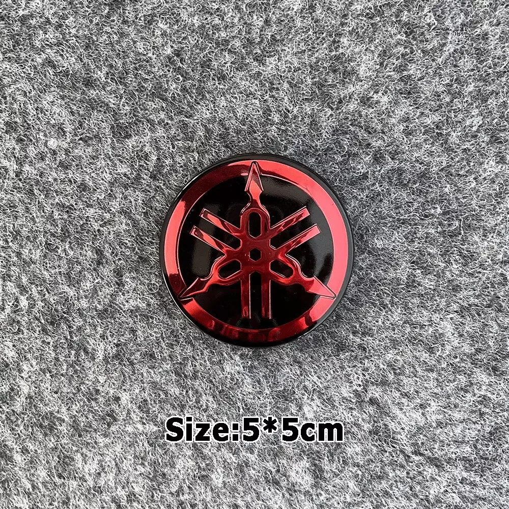 5 cm 3D ABS aluminium motorfiets embleemsticker, ronde logo-sticker, voor de meeste motorfiets doe-het-zelf decoratieonderdelen