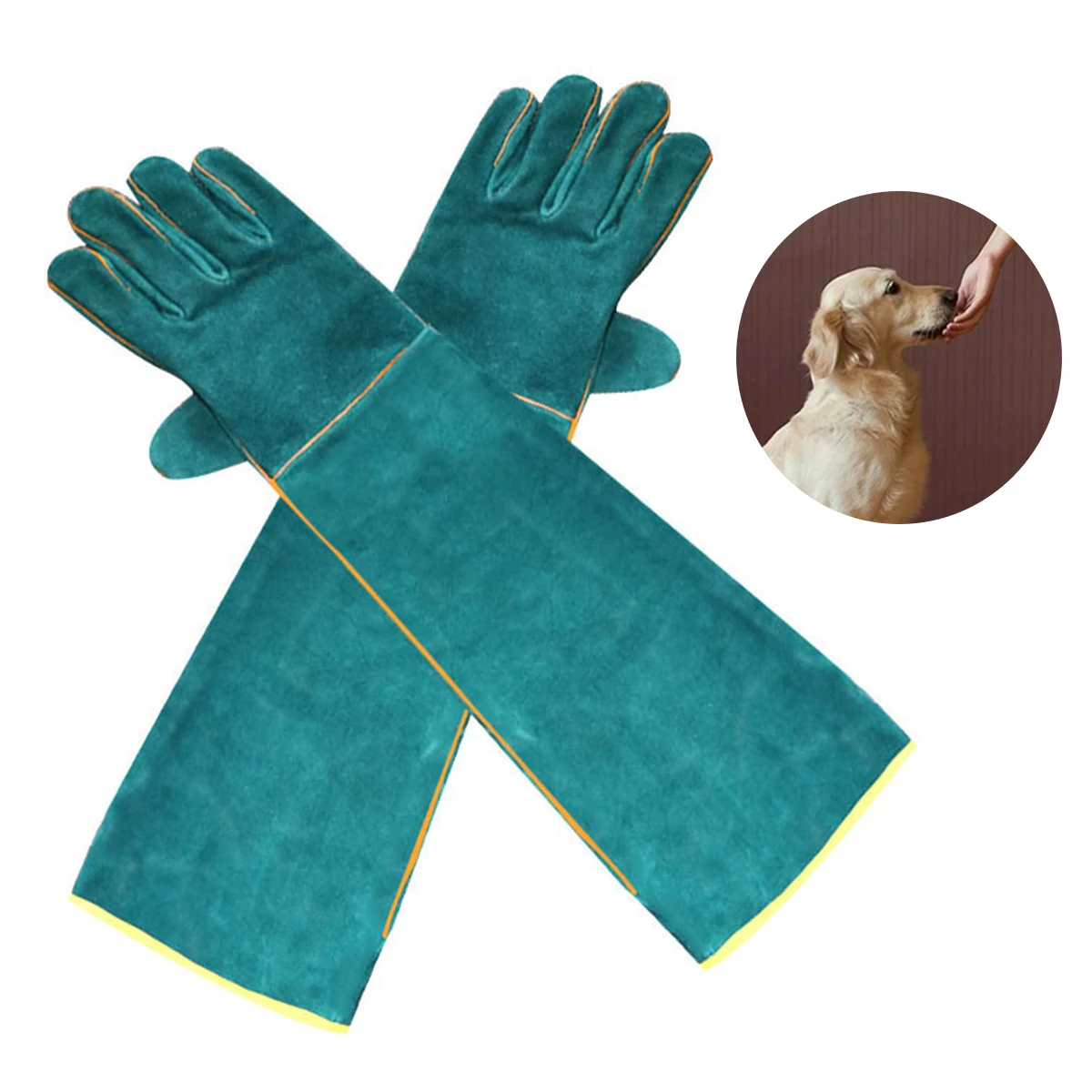 

Pet Protective Gloves 62cm Ultra Long Bite-Proof Safety Pets Grip Biting Protective Gloves Monitor Dog Snake Lizard Bite 1 Pair