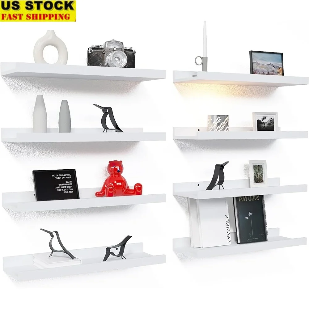 

8-комплект настенных плавающих полок, детская комната, витрина для хранения книг, полки, простая установка, гостиная, детская спальня