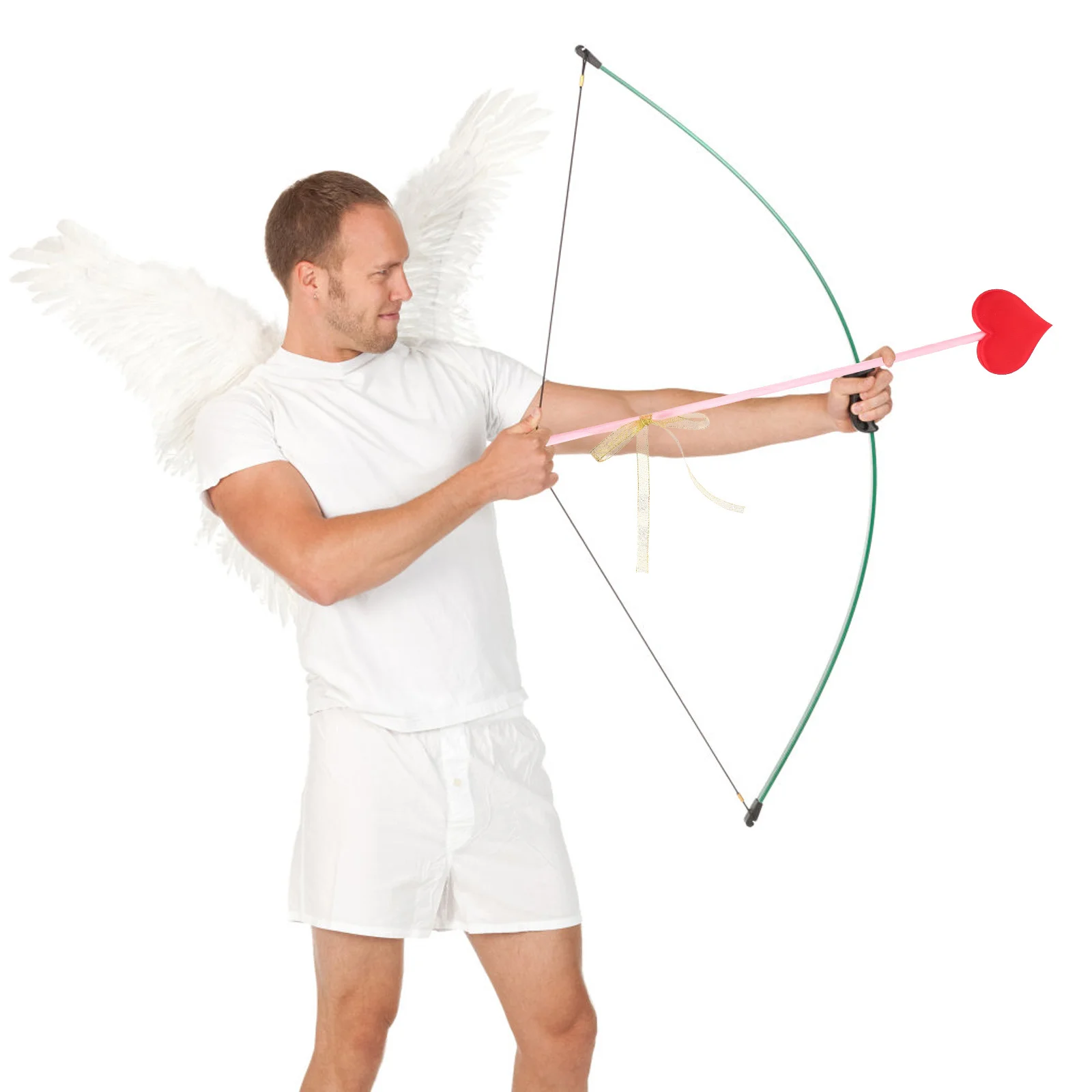 

1Set Cupid Arrow Prop Arch Design Romantic Stage Performance Accessory for Cosplay Valentine Party Decor Cute Bow and Arrow