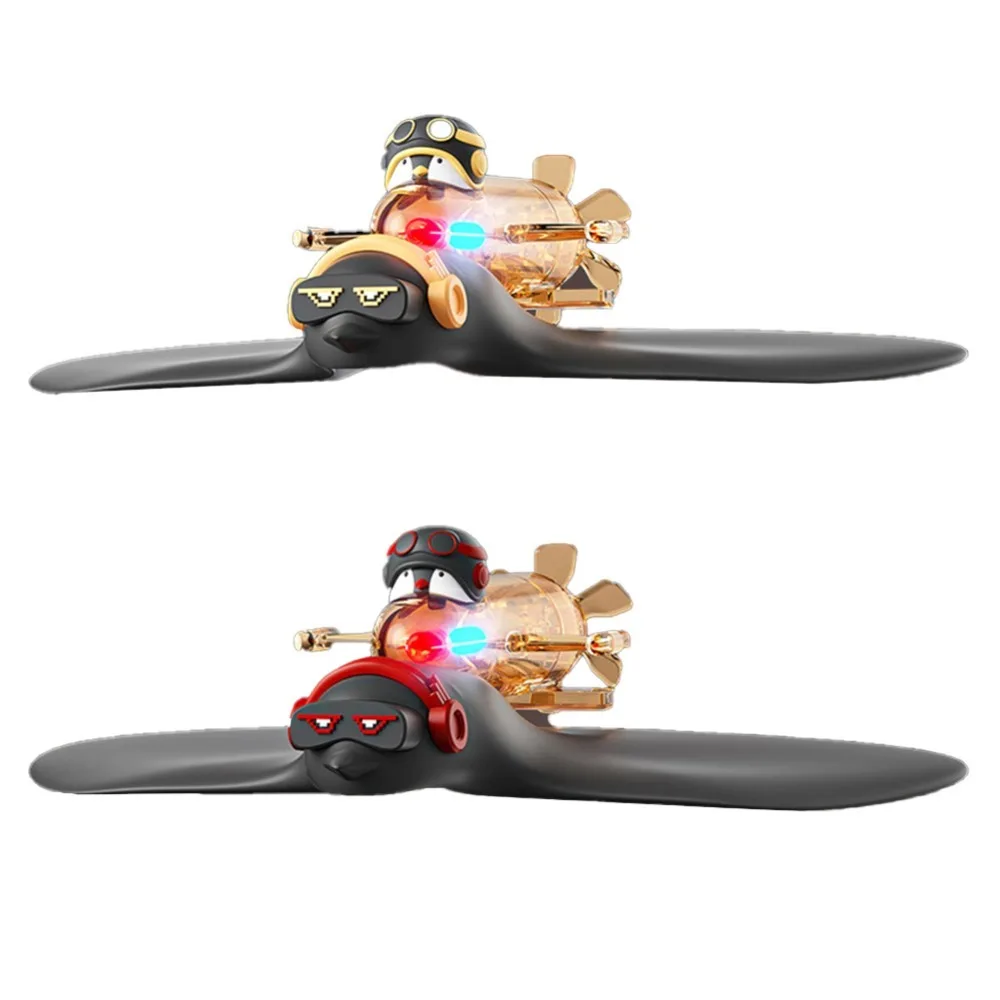 Anti Rain Guard Wind Powered Light Up Car Rain Visor Dazzling Penguin Design Side Mirror Deflector Universal Auto Accessories