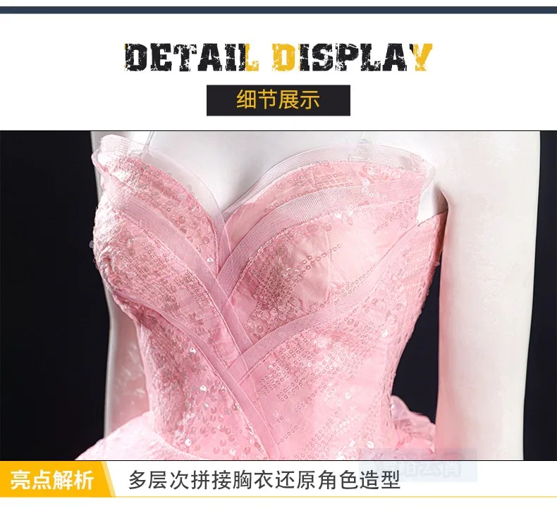 أزياء Glinda التأثيرية، الهالوين، عيد الميلاد، لعب الأدوار، الهزلية، مخصصة، Mooyiyi، فستان Glinda التأثيري الجديد 2025