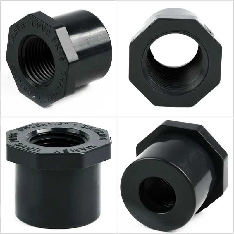 1/5PCS UPVC Female Thread Bushing Straight Connectors Aquarium Fish Tank Fittings Adapter Garden Irrigation Plastic Tube Joints