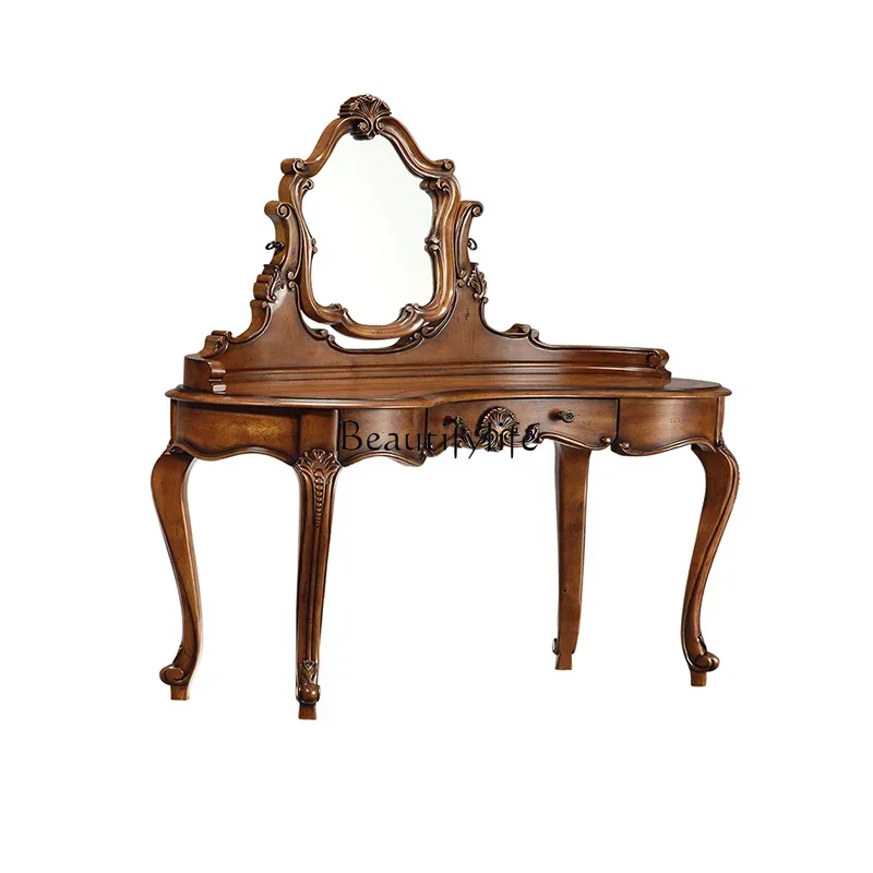 

0 American dressing table household simple dressing cabinet all solid wood combination master bedroom furniture