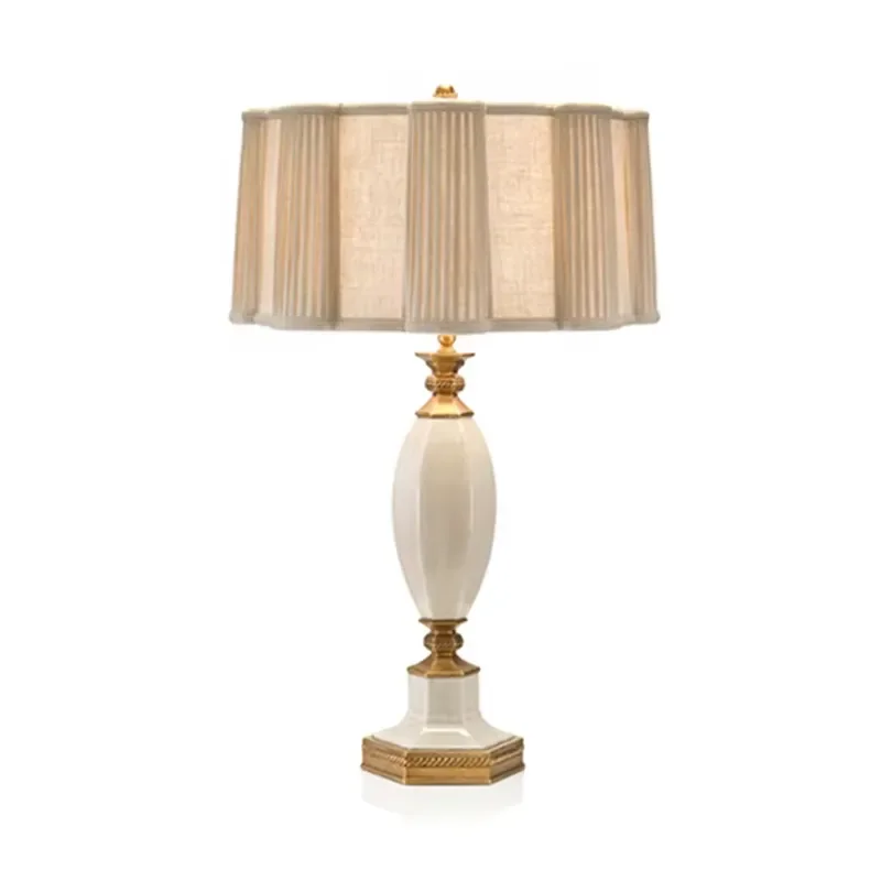 Classic Brass Table Lamp with Marble Base Modern Body Light for Living Room Bedroom Decor Wholesale Home Lighting Fixture