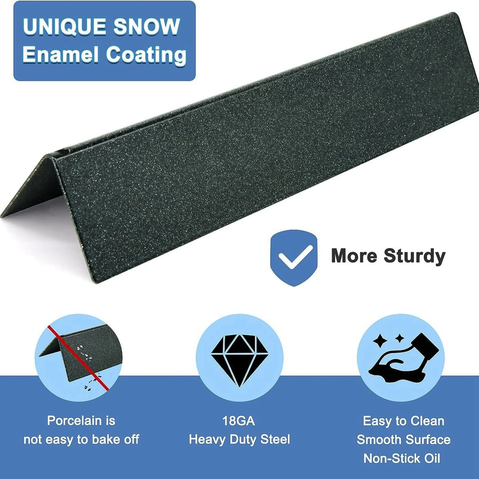 Heat Shield Plate BBQ Gas Grill Heat Plate Cover Heat Tent Replacement Sturdy Outdoor Use Grill Flavor Bar Parts Accessories