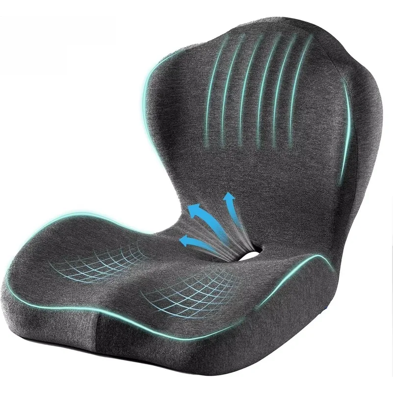 Seat Cushion for Office Chair Ergonomic Memory Foam Seat Cushion with Back Support for Stress Relief Lumbar Support Car Office