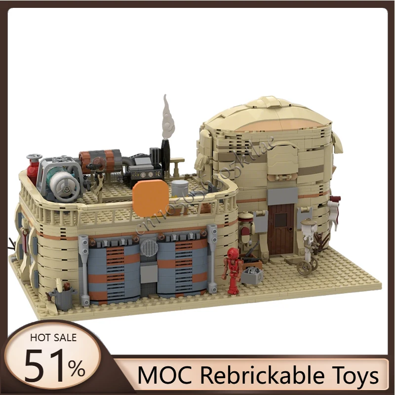 

Набор для сборки модели гаража для мотоциклов Star Battle Desert Flying Motorcycle, 1129 деталей, развивающий конструктор, креативный подарок на день рождения