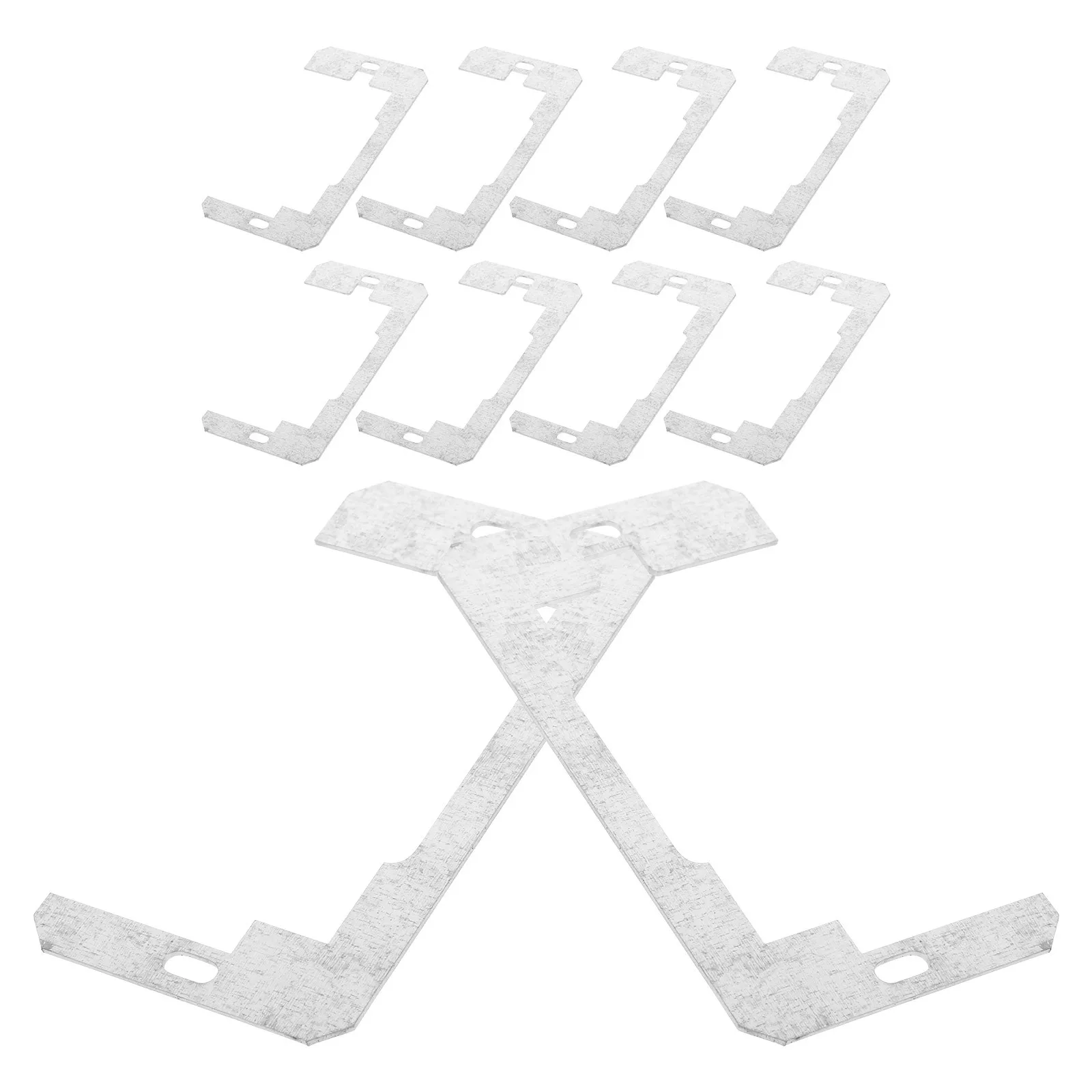 10 قطعة لوحة الحائط المعدنية الفواصل غطاء المخرج الكهربائي مستوي مفاتيح وعاء الحشوات فلوش تركيب ديكور المنزل #3