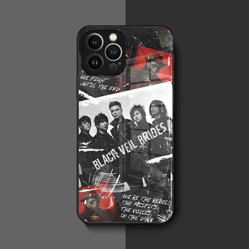 حافظة لهاتف آيفون 16 15 14 12 11 13 Pro Max Mini 8 X Xr Xs Puls غطاء زجاجي أسود