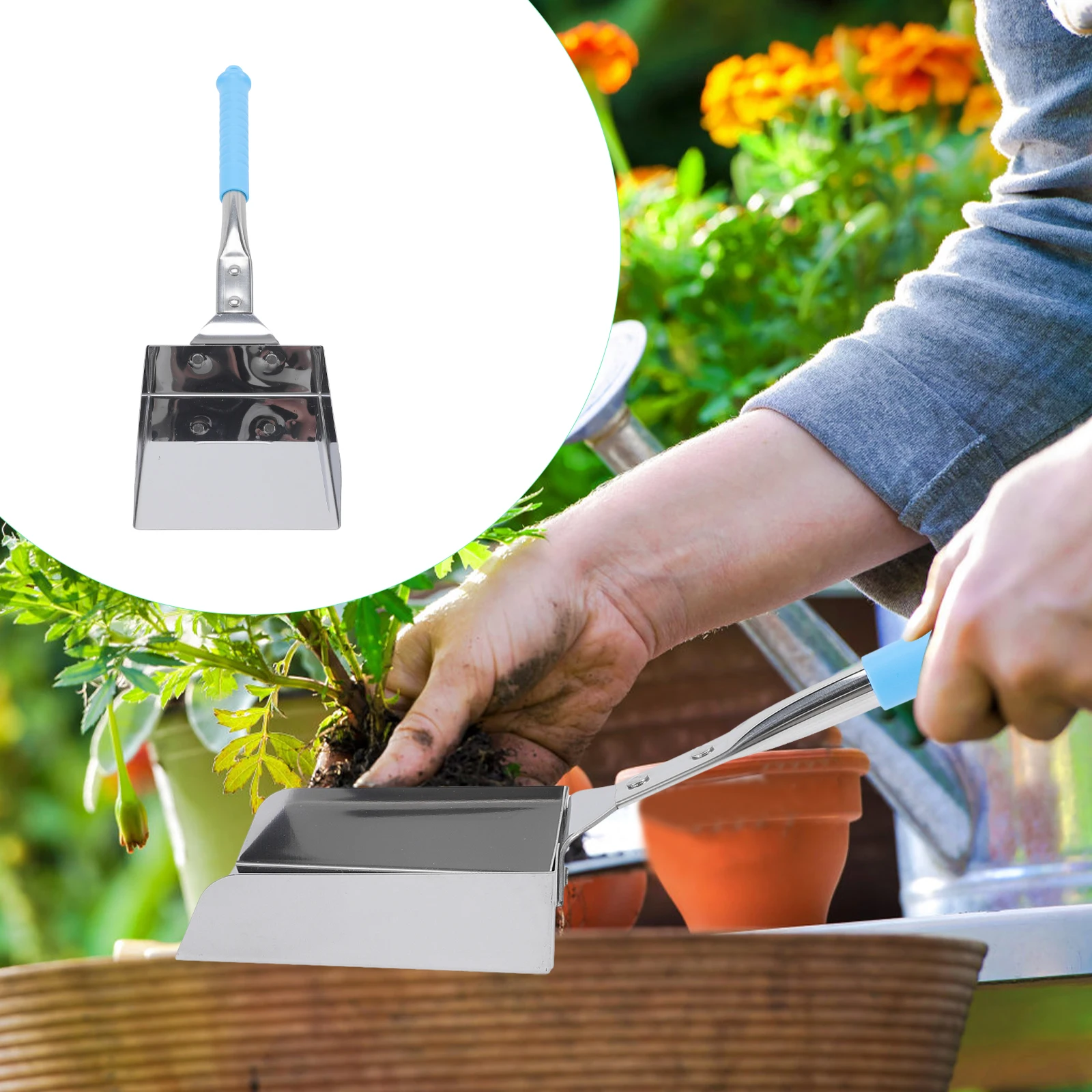 Stainless Steel Bonsai Soil Reusable Gardening Tool For Garden Planting Potting Tool Spade Shovel Portable Small Hand Soil