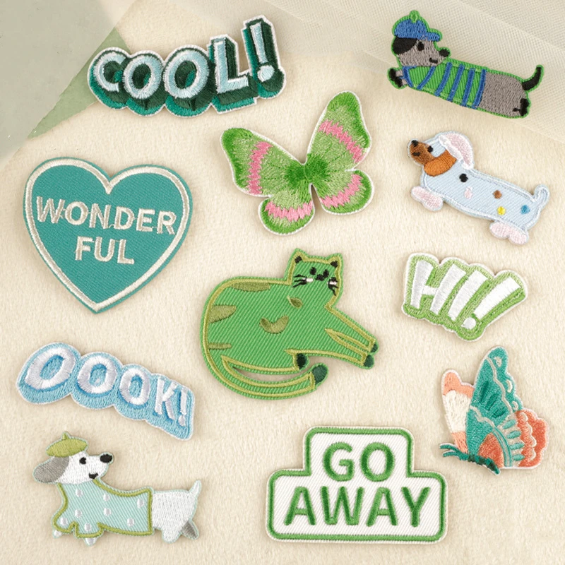 

Мультяшные буквы, нашивки для ручного шитья, нашивка для вышивки, железный значок для сумки, аксессуары для одежды, сделай сам, хит продаж, ткань