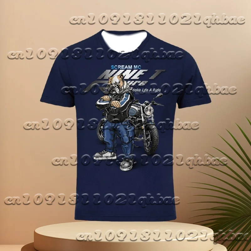 

2025 Men And Women Motorcycle Casual Loose Short Sleeved Summer Hot Selling Breathable Quick Drying Printed Short Sleeved Shirt