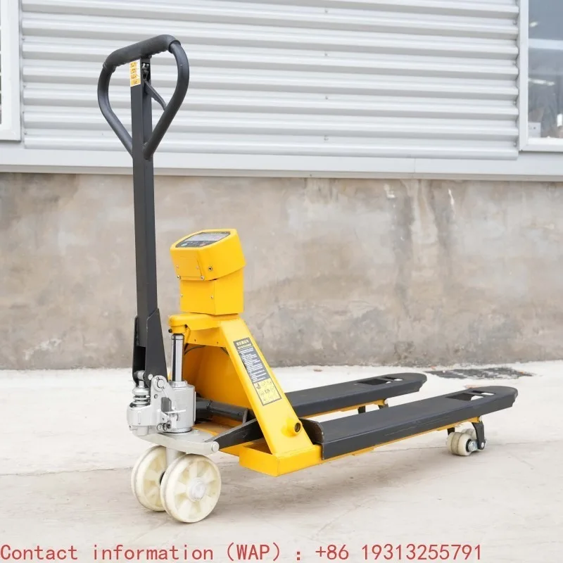 

【Fashionable】Factory 2 Ton Adjustable Fork Lifter Electronic Scale Warehouse Transport Hand Manual Pallet Truck Manual Forklift
