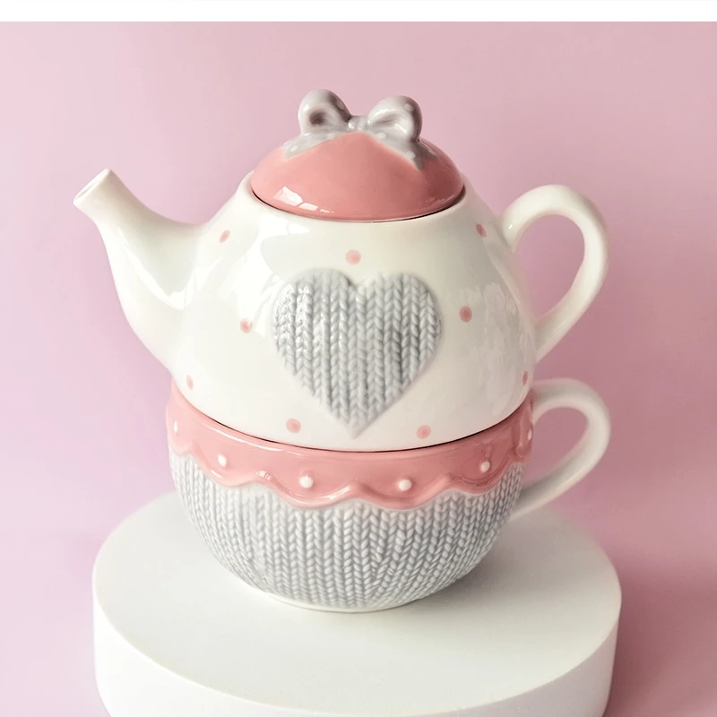 

Набор чайников, керамический чай для послеобеденного чая с камелией, отверстие для одного человека