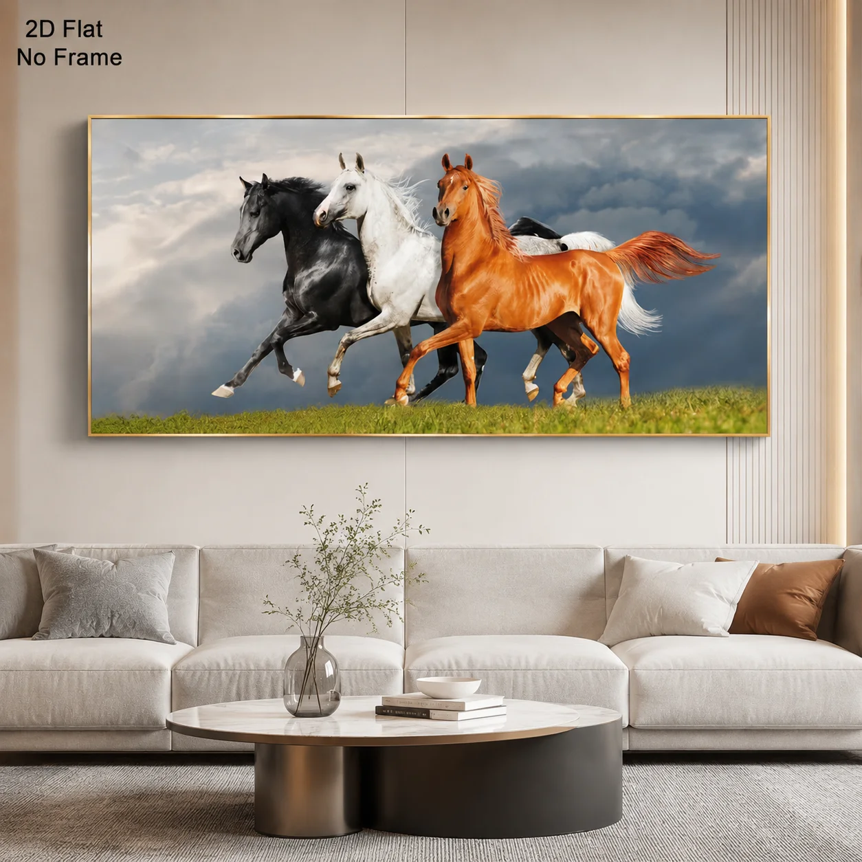 Classical Animal Canvas Paintings Modern Freedom Running Horse Design Canvas Prints For Living Room Wall Art Large Size Posters