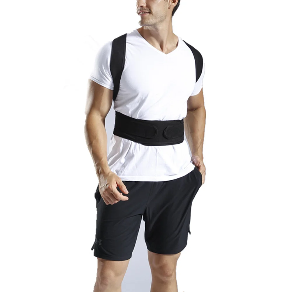 

Posture Corrector Adjustable Back Brace Black L Lightweight Breathable Support Belt For Men Women Lumbar Support Health