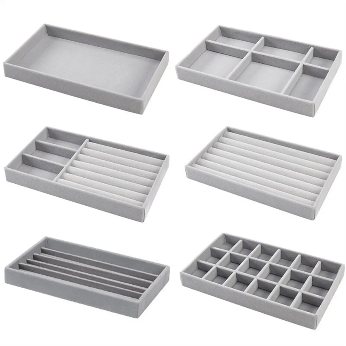 [Greatitem]Jewelry Storage Box Household Drawer Earrings Necklace Ring Tray Head Rope Ear Clip Display Storage Tray Box