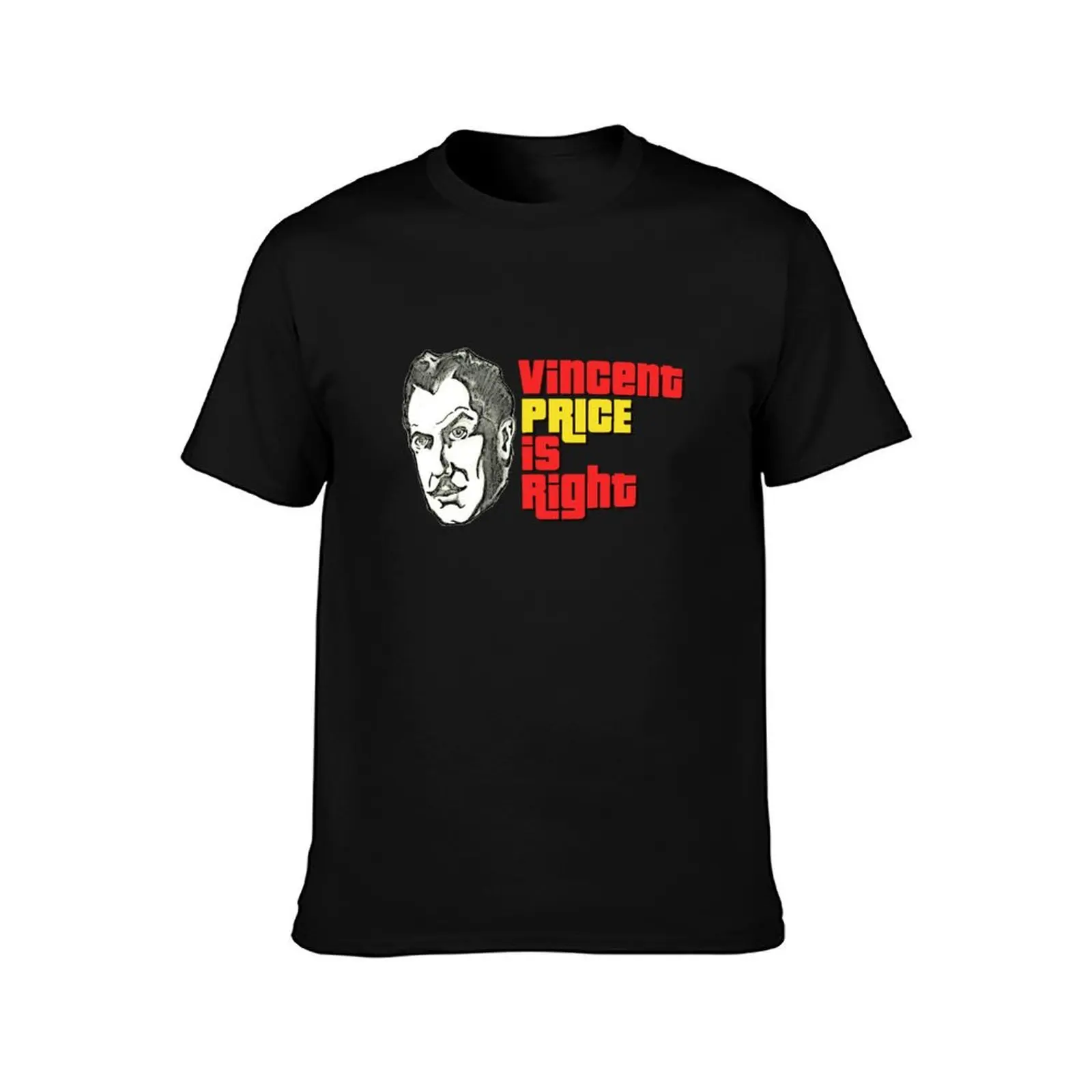 Vincent Price is Right Larger T-Shirt Lightweight Basic Short Sleeve Shirt