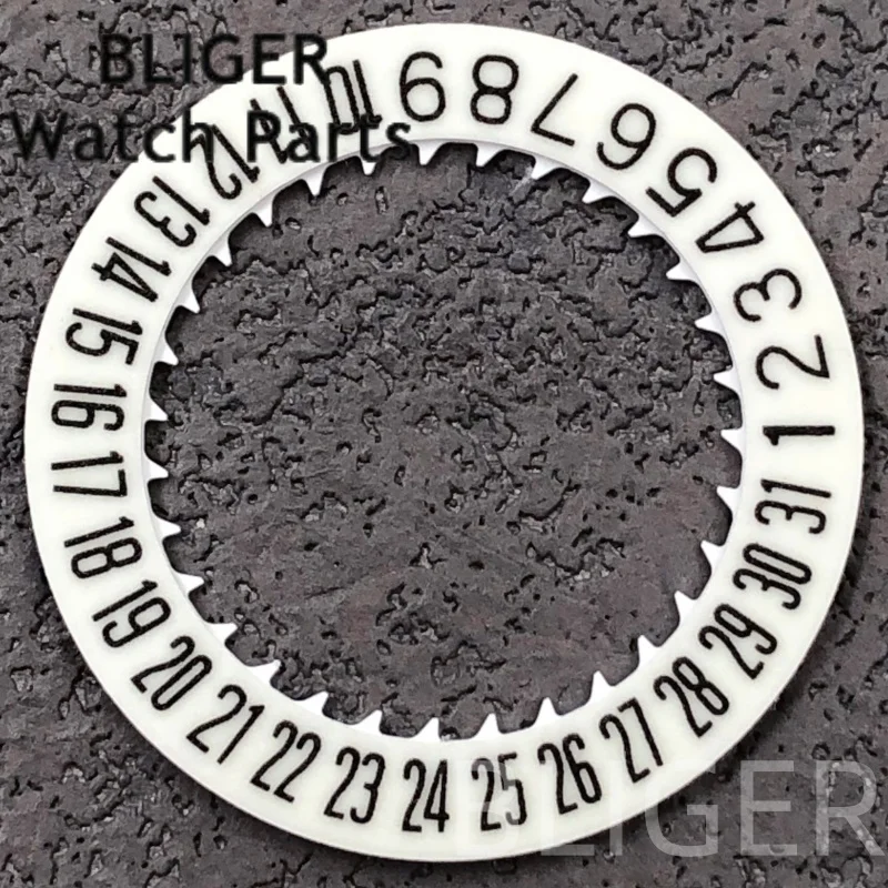 BLIGER NH34 NH35 مضيئة 6 الساعة ساعة التقويم القرص الأبيض تاريخ عجلة صالح NH34 NH35 NH36 تعديل أداة إصلاح 3.0/3.8 تاج