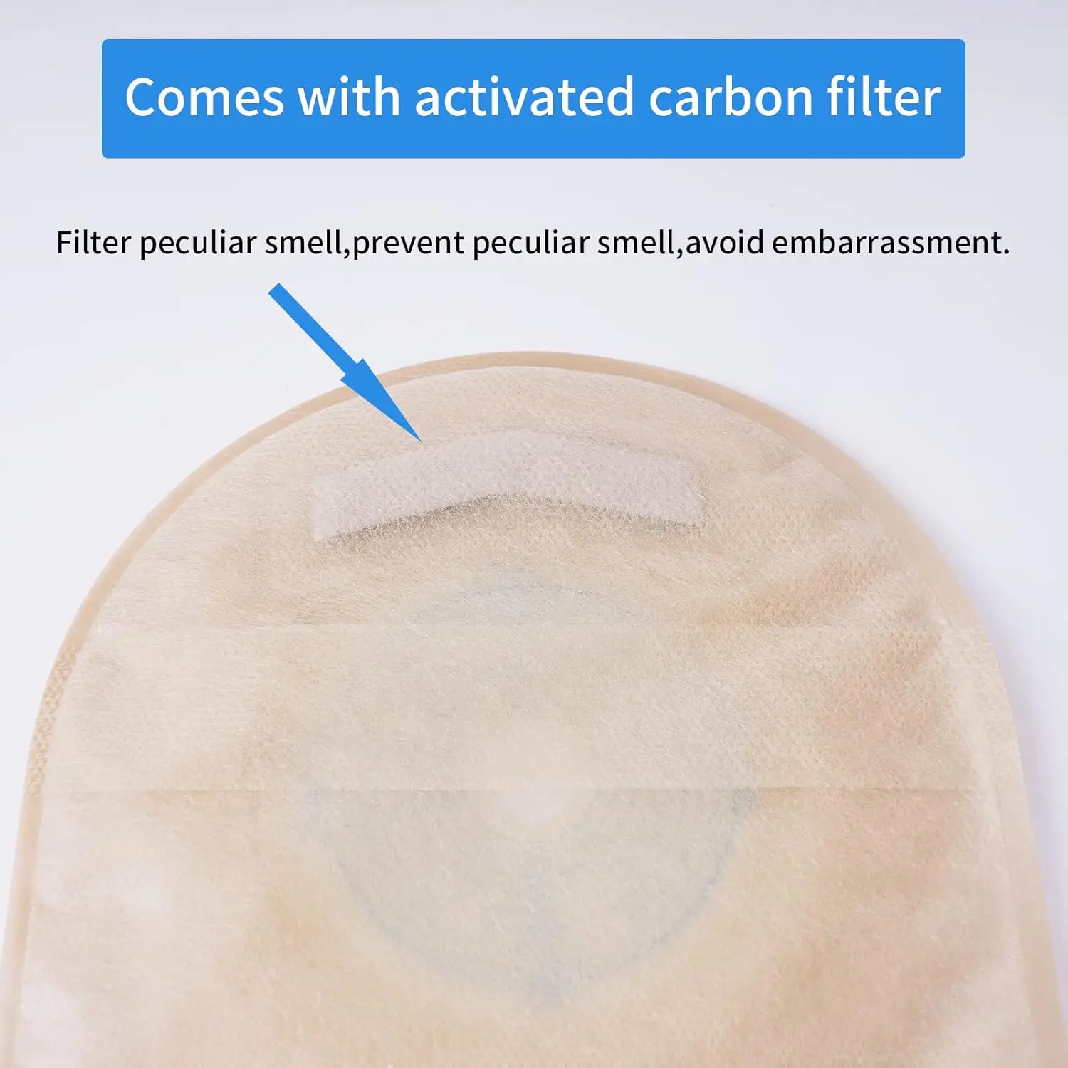 Werkseitig produzierte 60-mm-Einweg-Stoma-Kolostomiebeutel, komfortables, wiederverwendbares Design erhältlich