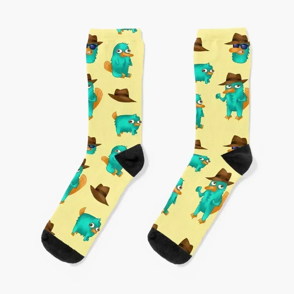 

Perry the Platypus! Socks happy man new in's gym Luxury Woman Socks Men's