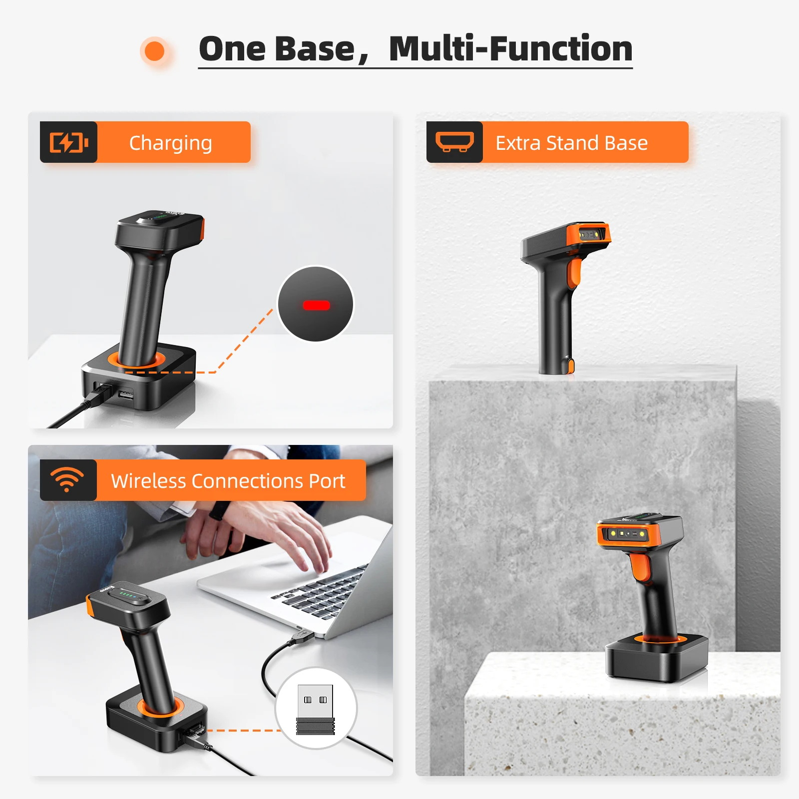 Imagem -06 - Eyoyo-scanner Codigo de Barras sem Fio com Indicador de Nível de Potência em 2d Bluetooth qr Code Scanner Portátil Leitor Pdf417 de Tela