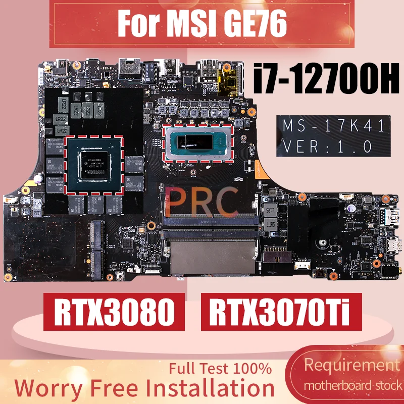 MS-17K41 para placa base de ordenador portátil MSI GE76 SRLD1 i7-12700H GN20-E7-A1 RTX3080 RTX3070Ti placa base para portátil