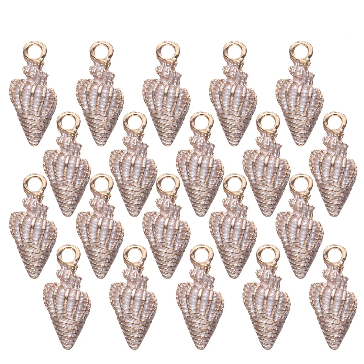 

20Pcs Sea Conch Pendant Alloy DIY Jewelry Accessories Creative Drip Oil Shell Pendants for Necklace Earrings Bracelets Gifts