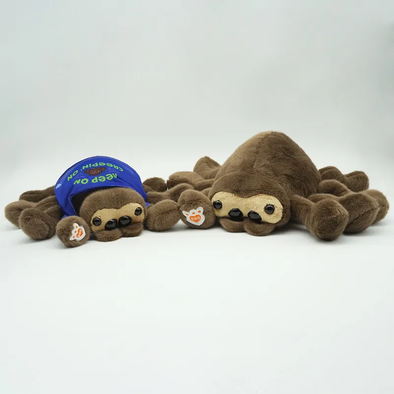 New Lucas The Spider Plush Cute Jumping Spide Plush Anime Peripherals Soft Stuffed Animal Black Spider Plush Decoration Gift