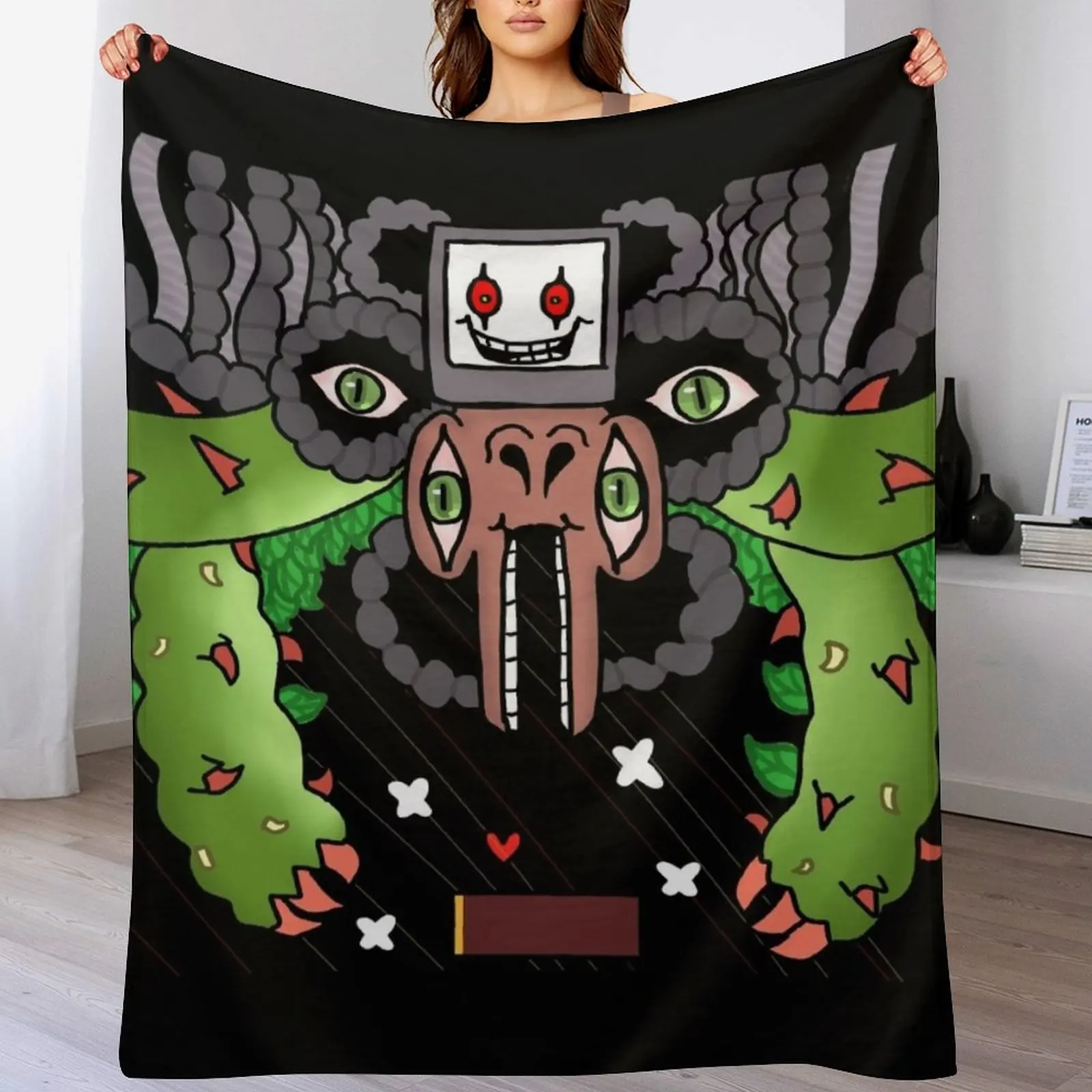 Omega Flowey Throw Blanket Blankets For Bed Sofa Summer Beddings Blankets