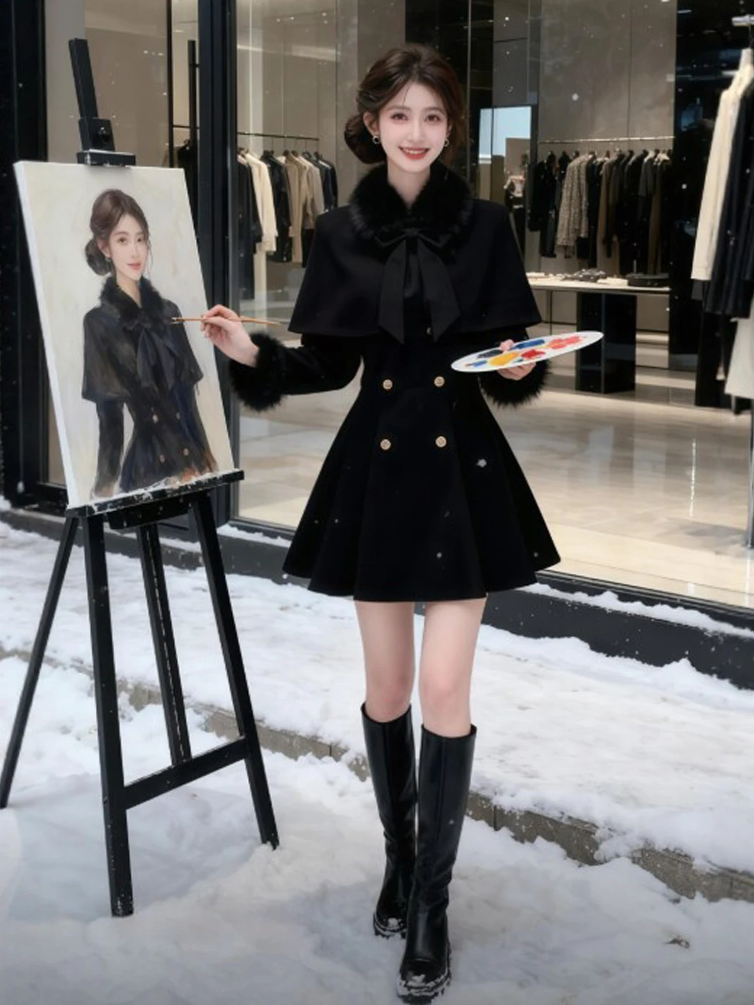 

Модное хлопковое платье Hebe Sle Ele Bla в стиле Хепберн с длинными рукавами, приталенное, с поясом на талии, фасон «плащ»