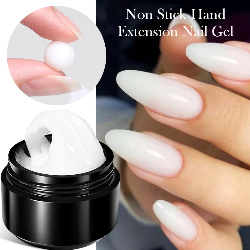 Nascido bonito 15ml branco claro antiaderente mão extensão sólida gel unha polonês escultura flor arte do prego construção acrílico gel uv