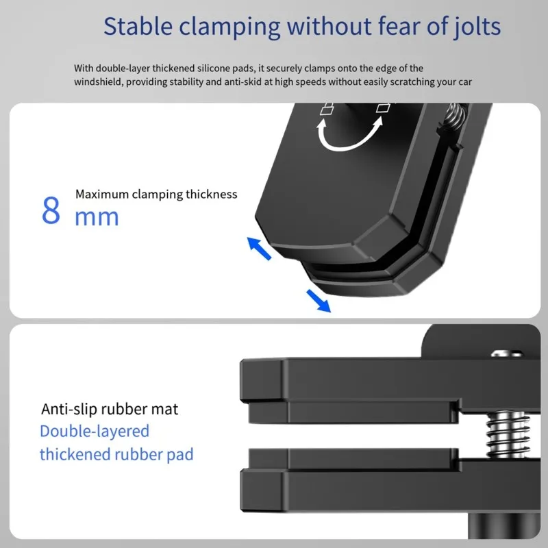 A97I-For DJI Action Motorcycle Sports Camera Windshield Mount, For Camera Riding Mount For Gopro Accessories