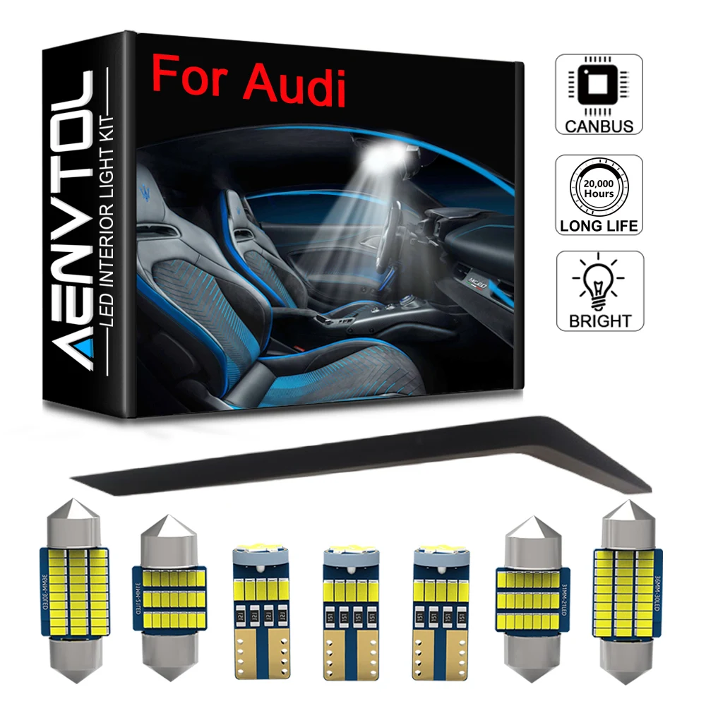 Car Interior LED Lights Canbus for Audi A3 S3 8L 8P 8V A4 S4 B5 B6 B7 B8 A5 S5 A6 S6 C5 C6 C7 A7 S7 A8 S8 D3 Q5 SQ5 Q7 4L