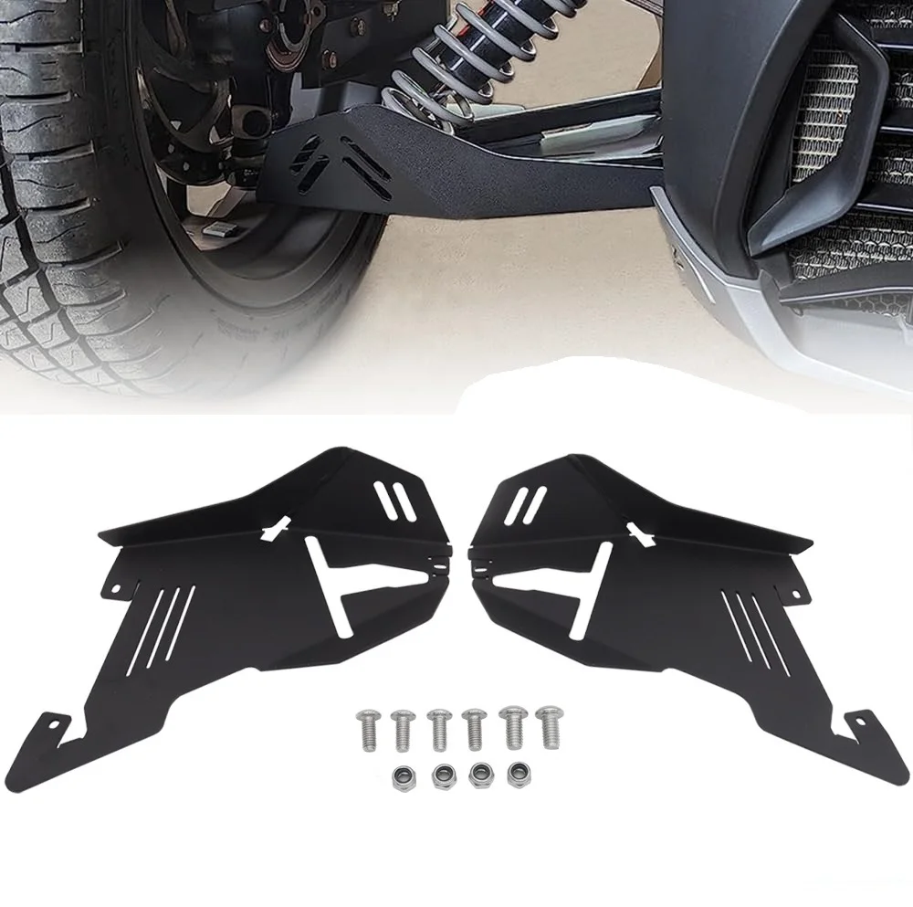 Aluminum Front Splash Guard Protectors A-Arm Protectors for Can-Am Ryker 600 900 Sport & Ryker Rally Edition