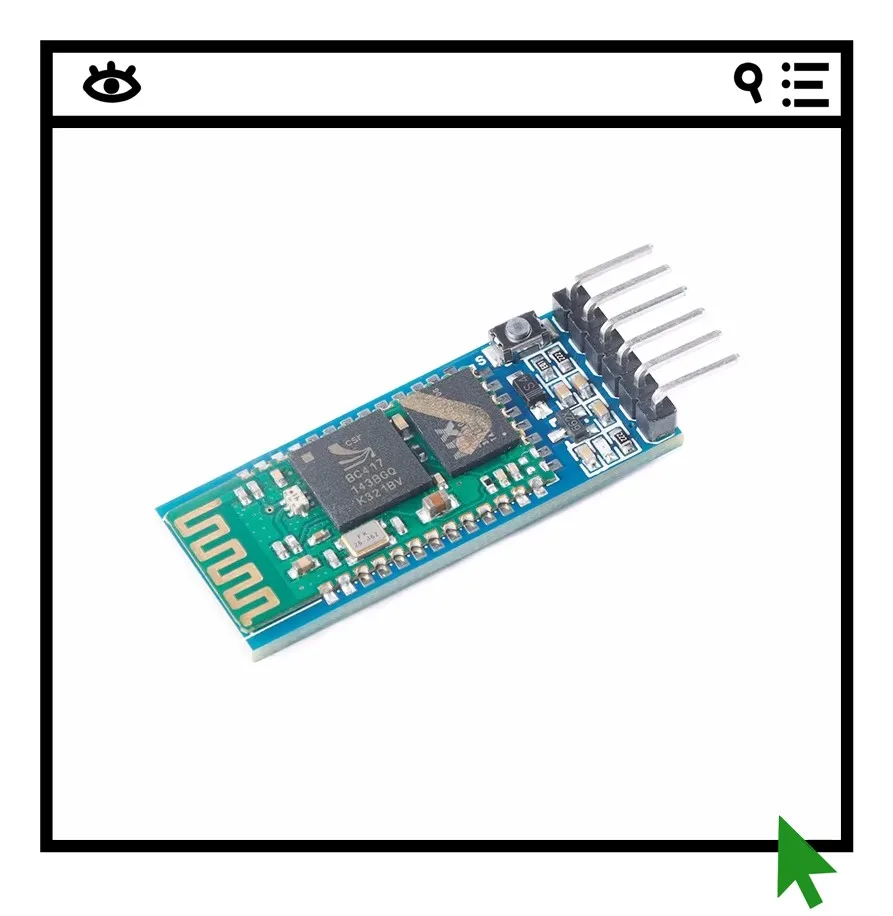 

Интегрированный беспроводной Bluetooth-модуль HC-05 (master-slave), прозрачная передача данных по последовательному порту, с кнопкой Clear.