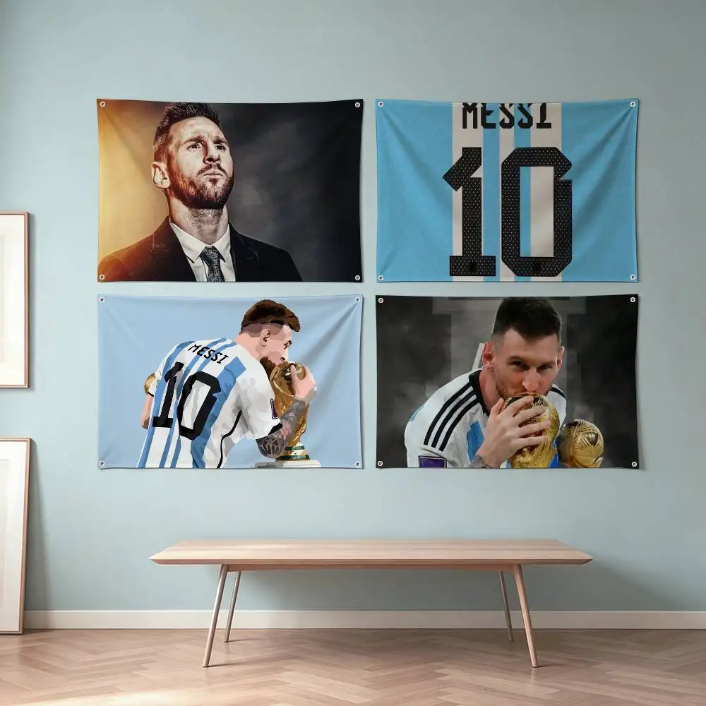 Lionel Messi F-Football S-Star Flags for Bedrooms Home Decor Items Outdoor Decors Garage Decoration Flaga