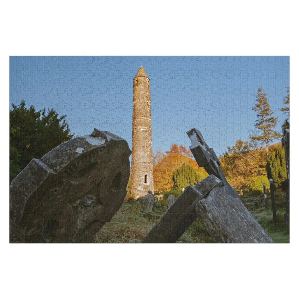 

The Round Tower at Glendalough, County Wicklow, Ireland Jigsaw Puzzle Personalized Gift Married Baby Toy Puzzle