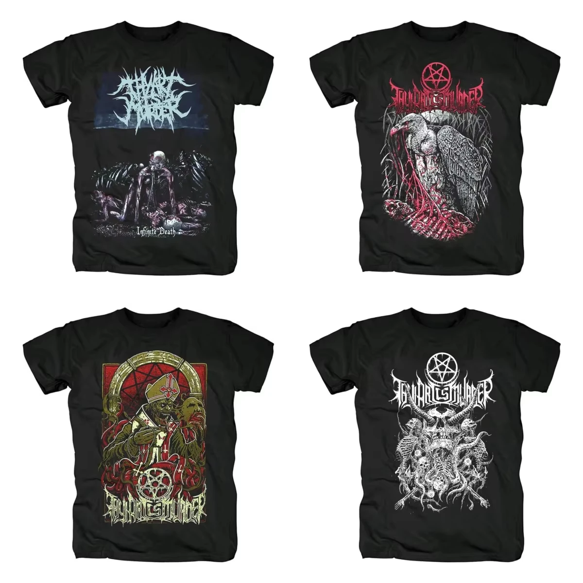 

2025 Fashion Hip Hop Metal Rock Band T-Shirt Short Sleeve Cotton High Quality Streetwear Top 'Your Art Is Murder' Design