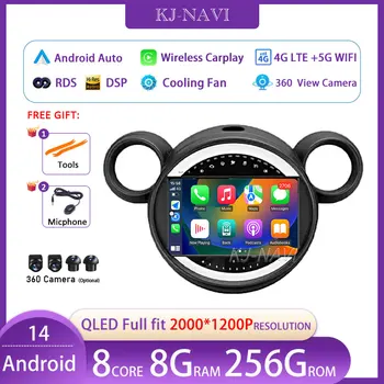 Android 14 Car Radio Wireless Carplay Auto AHD WIFI 4G Multimedia Autoradio For BMW Mini Cooper Countryman R56 R60 2011 - 2013