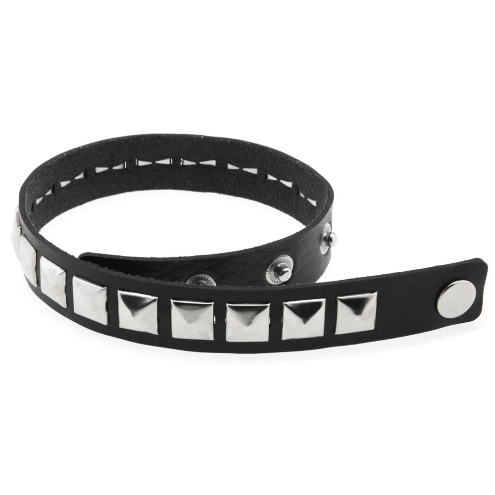 2024 Punk PU Leather Square Rivets Choker Collar Chock Necklace Female Girls Party Jewelry Neck Accessories