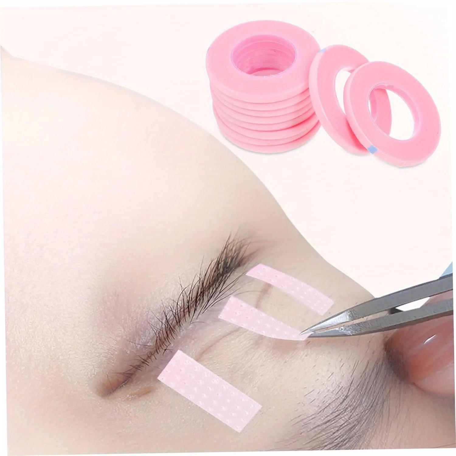 Women 4mm Eyelash Extension Tape 5 Rolls Breathable Lint-Free Lash Tape for Beauty Salon DIY Makeup Tools Eyelid Lifter Strips