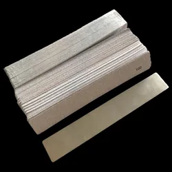 1 pc metal nail file with 2sets(100 pcs) removalble pads durable nail file rectangle sandpaper pads halfmoon shape nail file