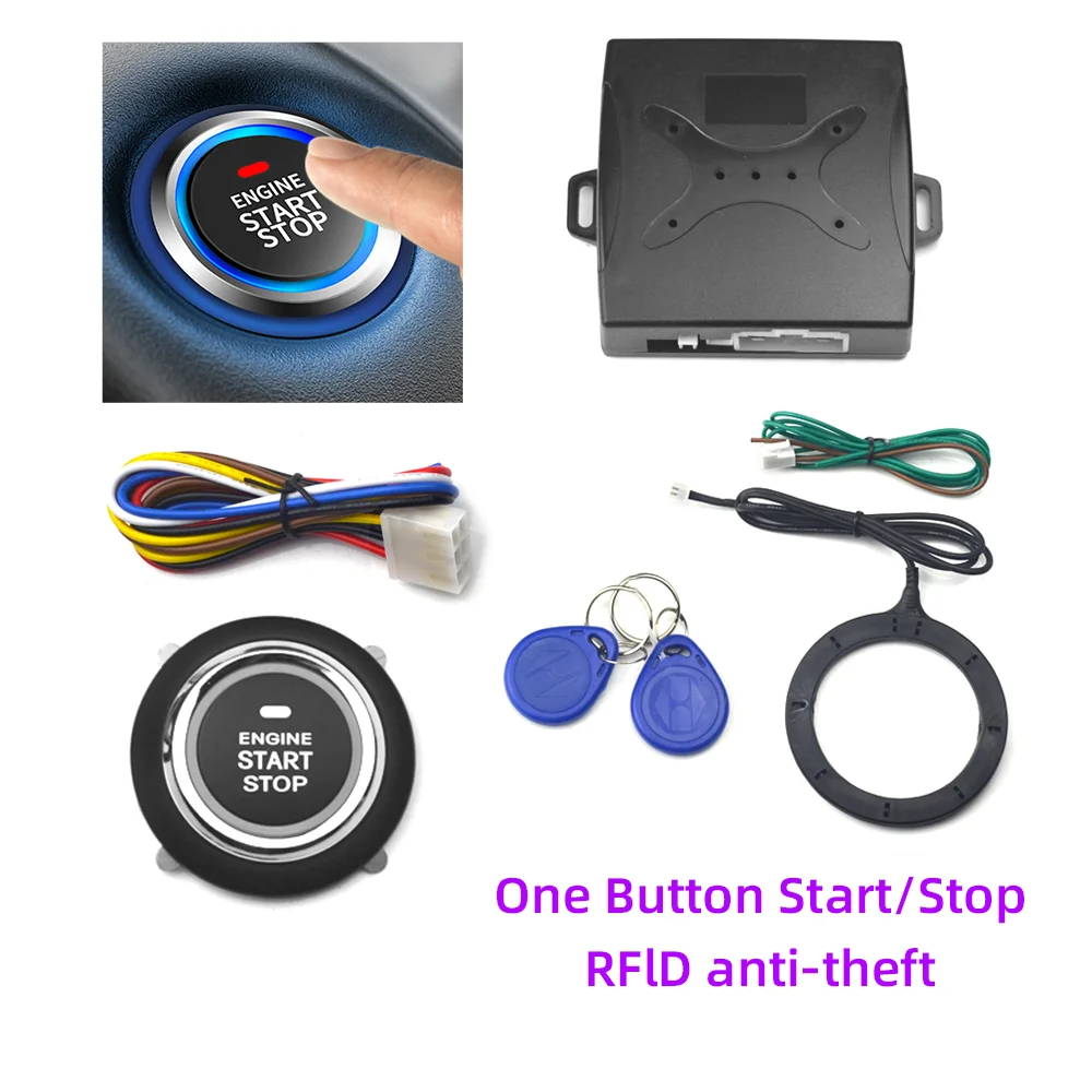 Car Alarm Remote Control PKE Car Keyless Entry Engine Start Alarm System Push Button Remote Starter Stop Auto