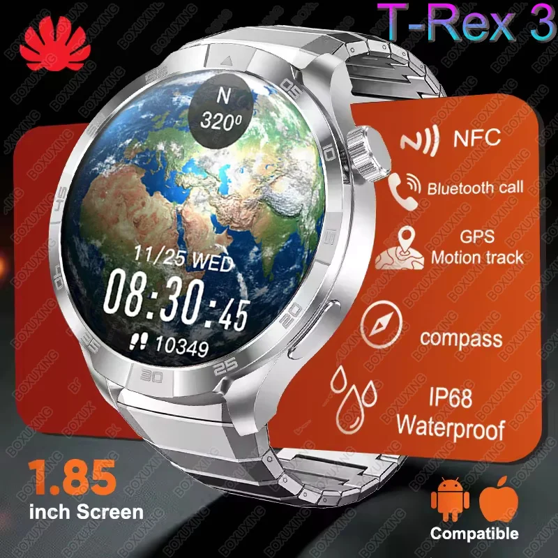 

2025 New GT5 Pro GPS Sports Compass SmartWatch Men 1.85" AMOLED HD Screen NFC IP68 Waterproof Bluetooth Call Smartbracelet Woman